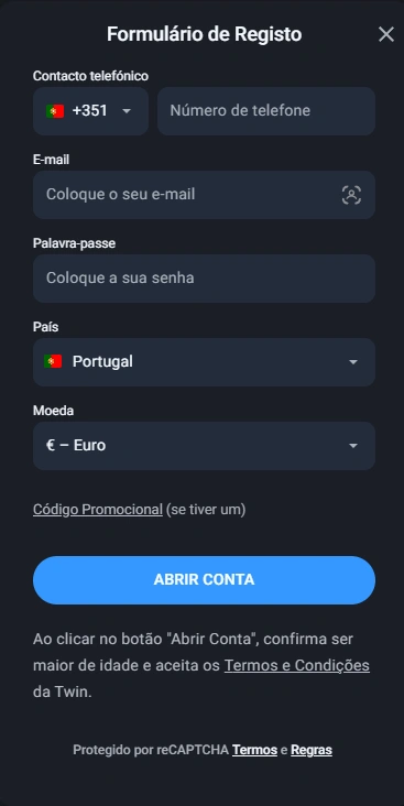 twin casino registo
